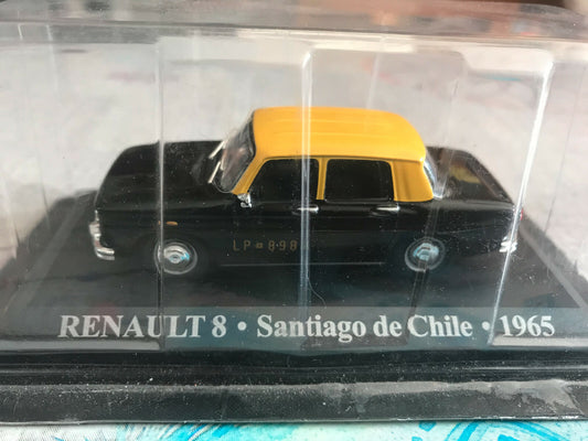 Voiture Miniature Renault 8 Santiago de Chile 1965 Taxi Du Monde au 1/43 Altaya
