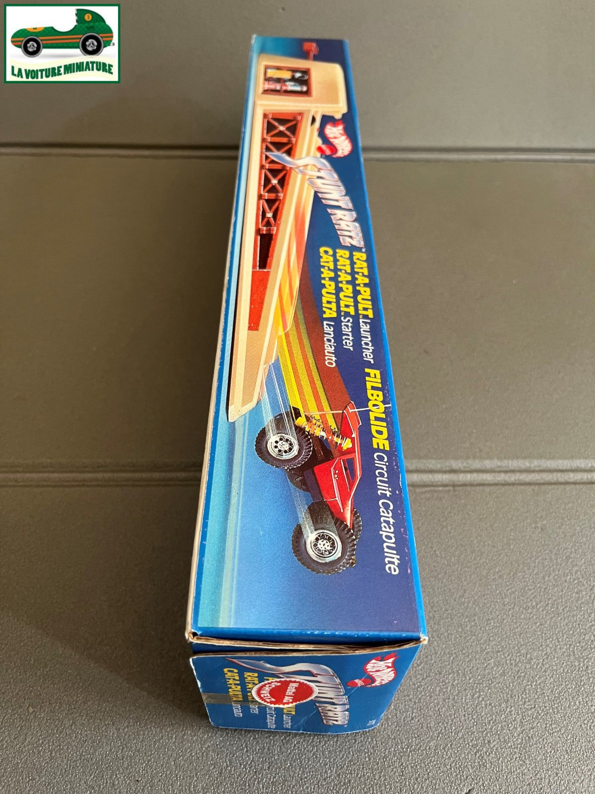 Jouet Circuit Catapulte + Voiture Hot Wheels 1986 STUNT RATZ Ref 3172 Scellé