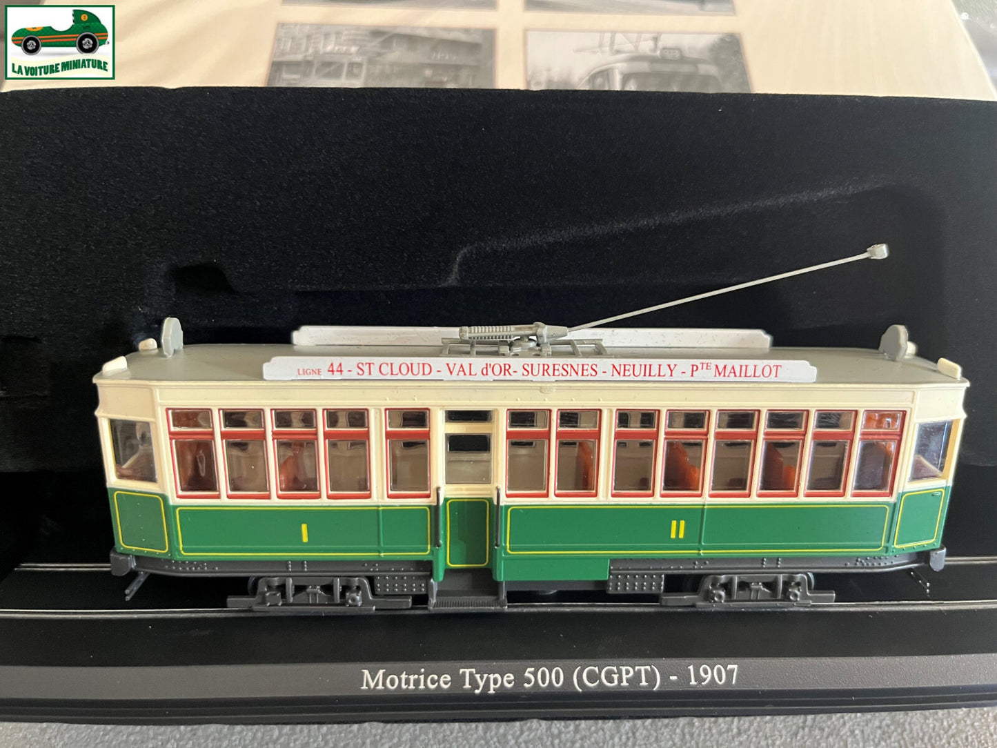 Voiture Miniature Tramway MotriceType 500 CGPT 1907 Ixo Atlas au 1/87