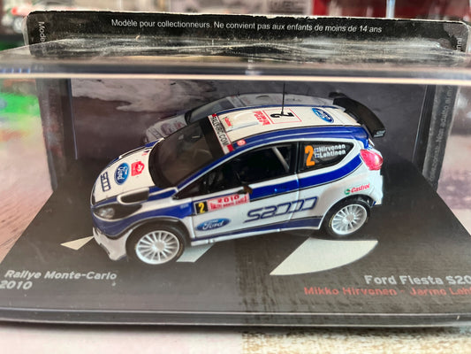 Voiture miniature Ford Fiesta S2000 2010 Rallye Monte Carlo WRC au 1/43