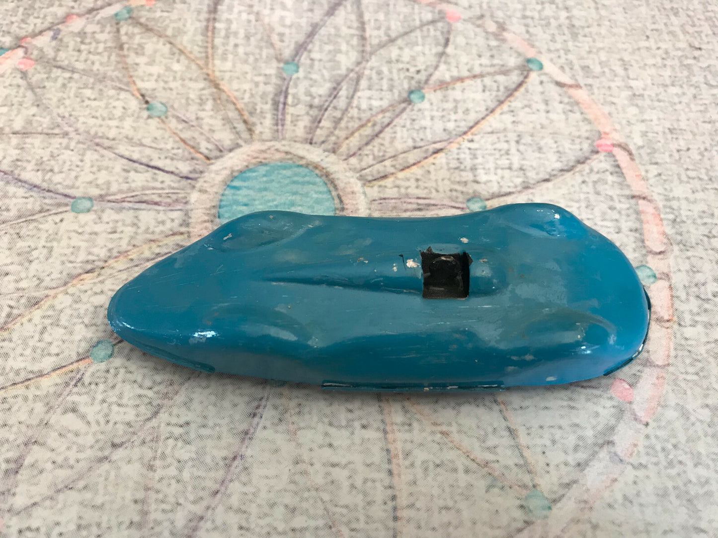 Ancienne Voiture Miniature Course Metal Tole Repeint 11,5cm Epave