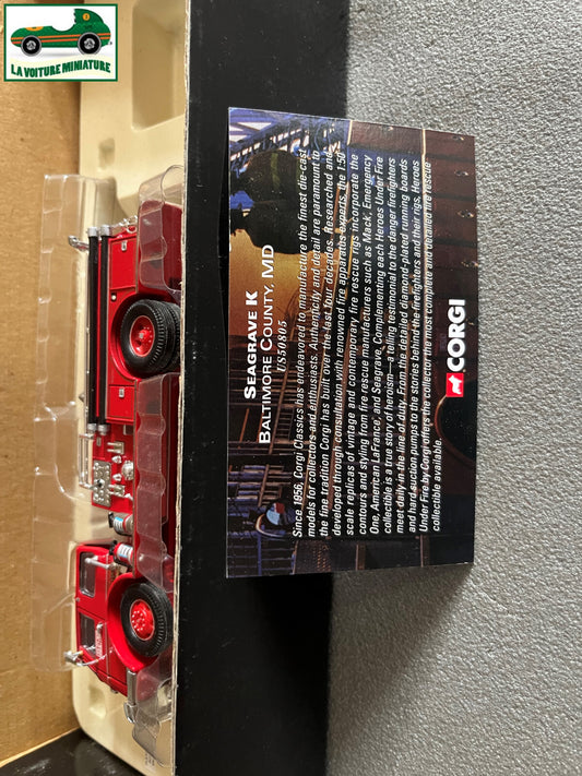 Voiture miniature Camion Pompiers Seagrave K Baltimore Corgi Heroes 1/50