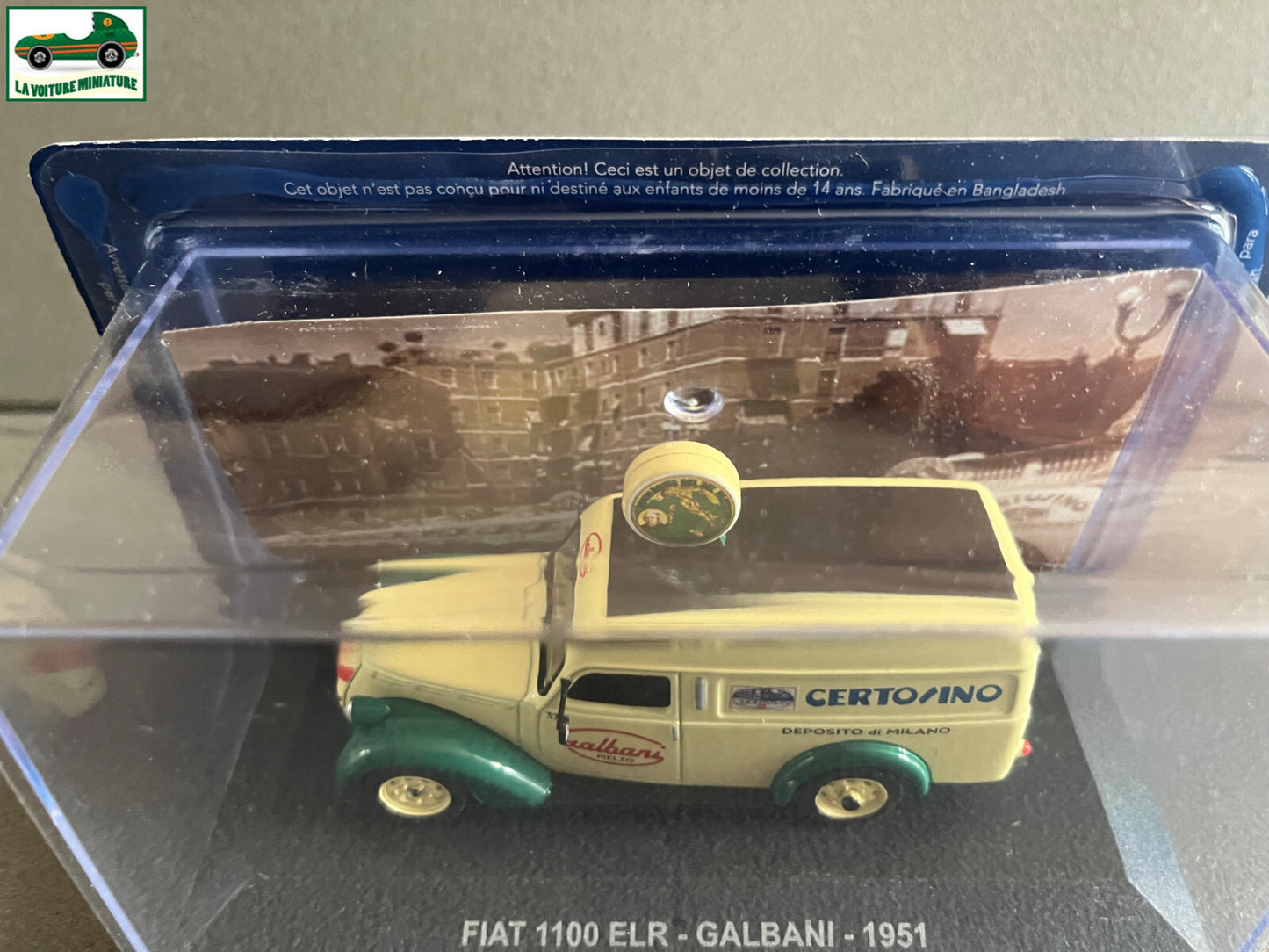 Voiture Miniature Fiat 1100 ELR Galbani 1951 au 1/43