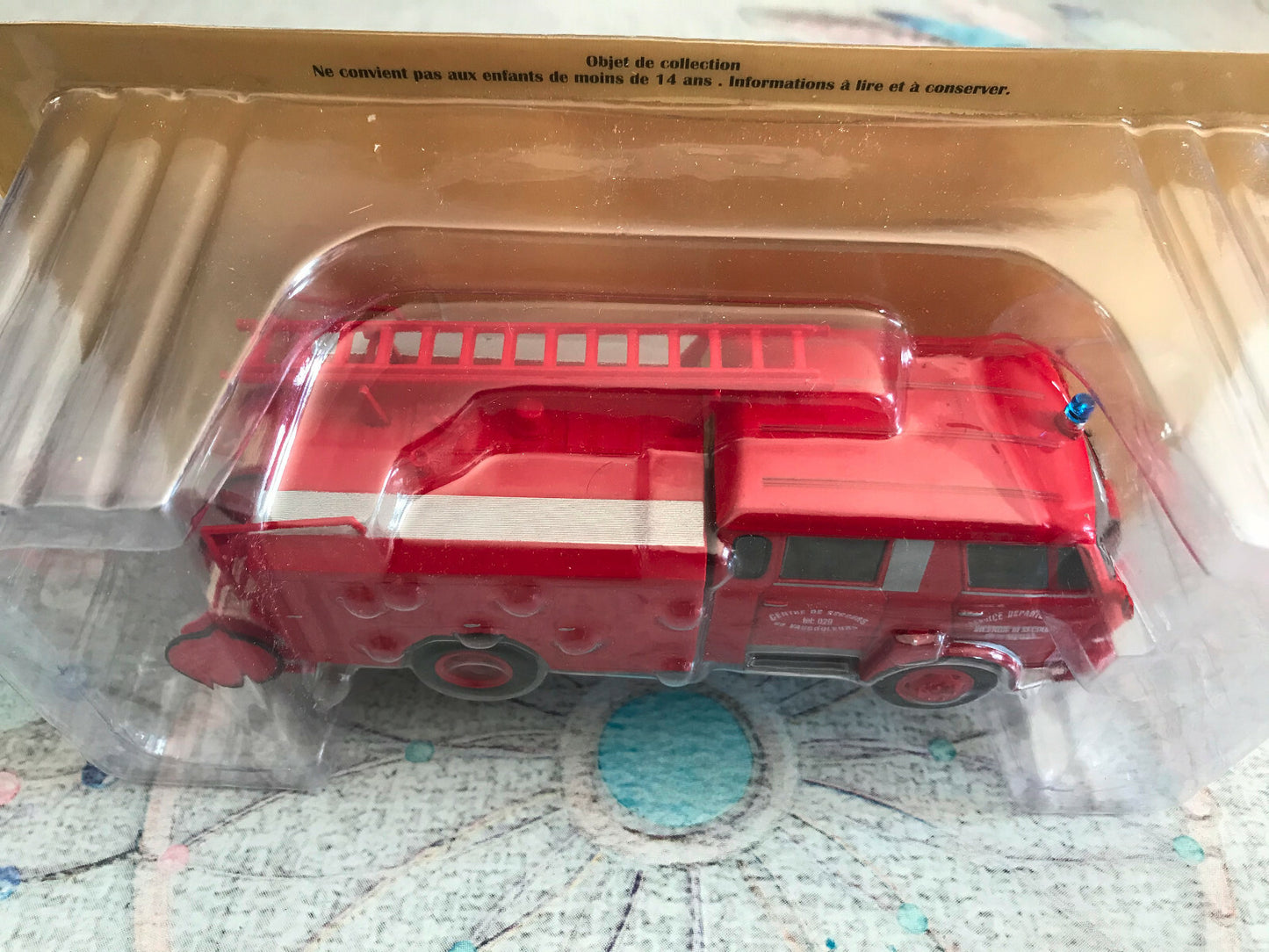 Miniature Camion Citroën PY C700 FPT Pompiers Vaucouleurs 1971 Hachette au 1/43
