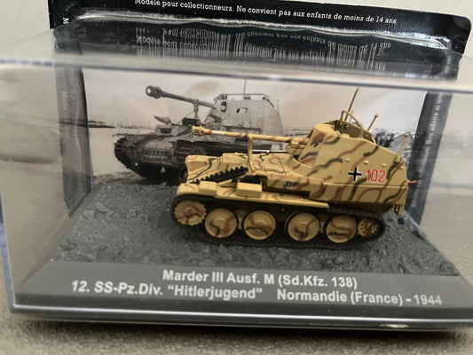 Miniature Militaire Char Tank Blindé Marder III Ausf. M Normandie Altaya 1/72