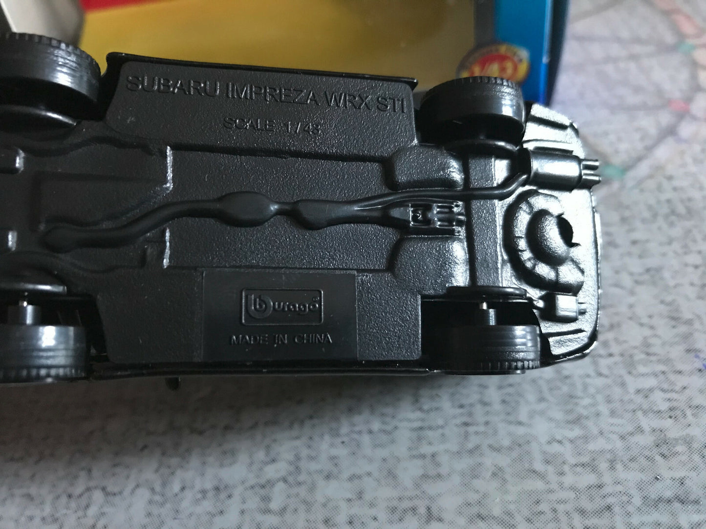 Voiture miniature Burago Street Fire Subaru Impreza WRX STI au 1/43