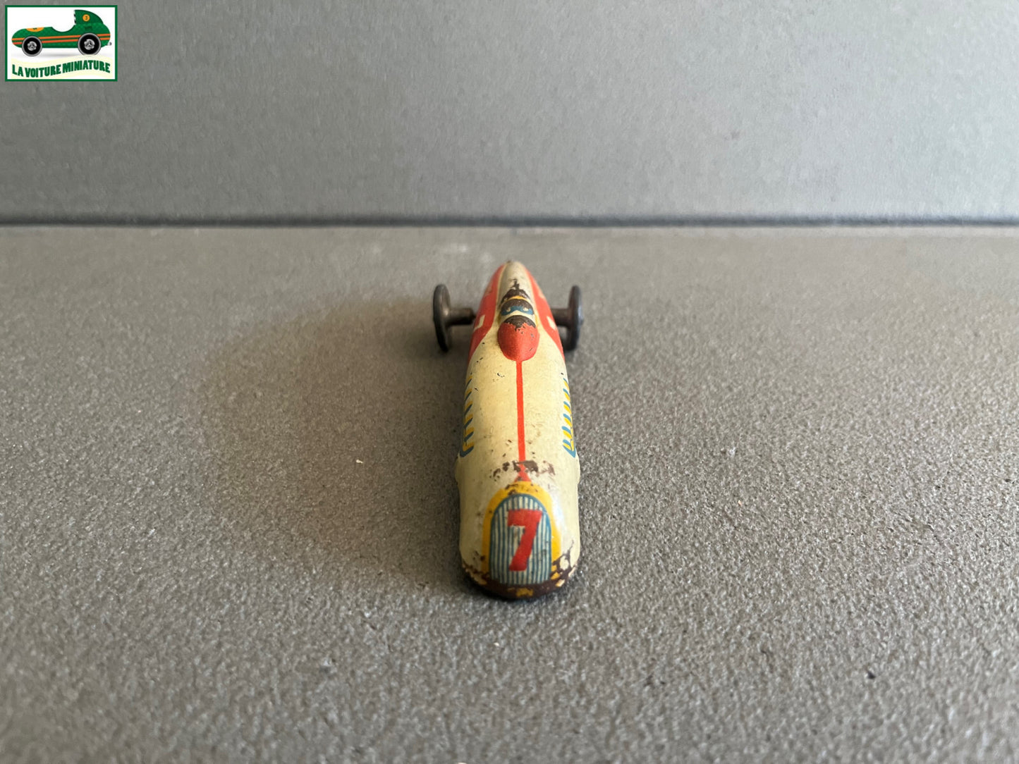 Ancienne Voiture Miniature Course Metal Tole Bugatti Jep France Epave