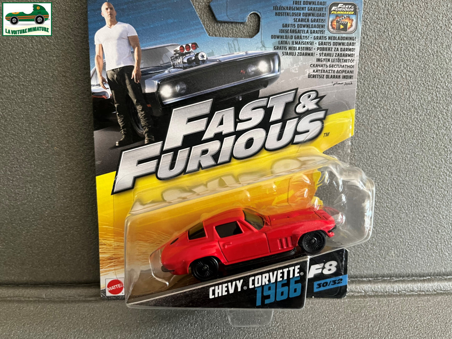 Voiture miniature Chevy Corvette 1966 Fast & Furious Mattel 1/55