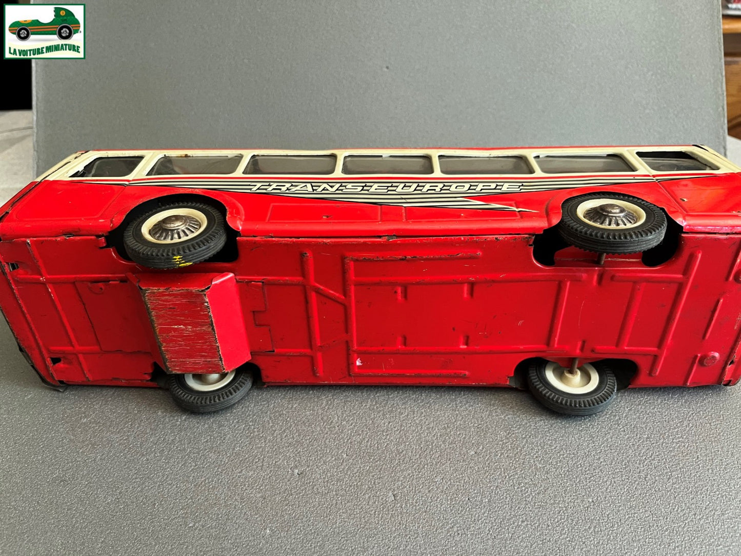 Jouet Ancien Bus Tôle Joustra autobus Setra Transeurope Vintage