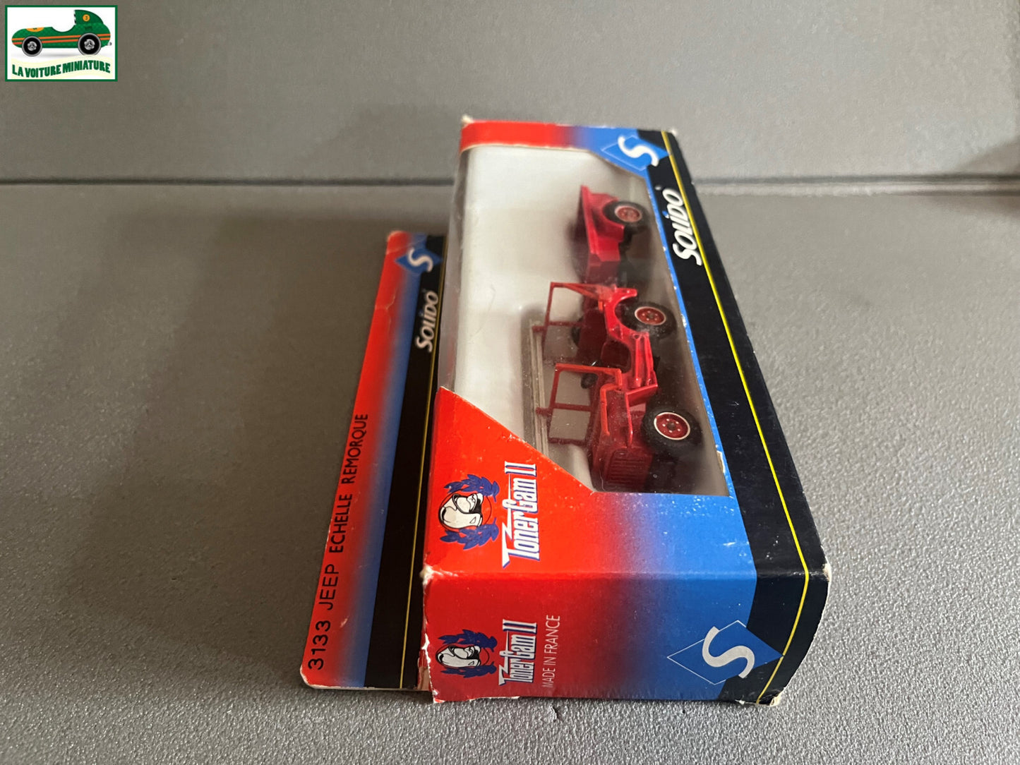 Voiture Miniature 3133 Jeep Echelle Remorque Pompiers Solido au 1/43