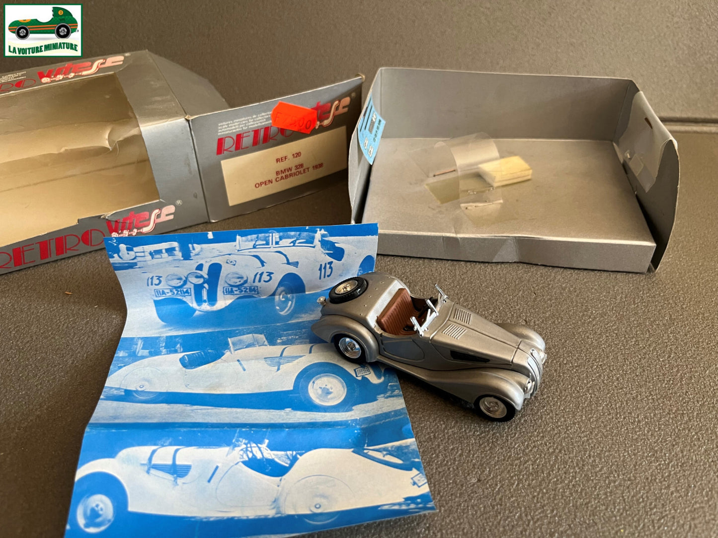 Voiture miniature BMW 328 Cabriolet 1938 Retro Vitesse au 1/43