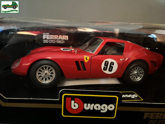 Voiture miniature Ferrari 250 GTO 1962 Burago Rallye 96 au 1/18