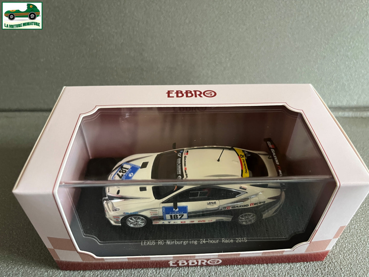 Voiture Miniature Lexus RC Nurburgring 24 hour Race 2015 Ebbro au 1/43