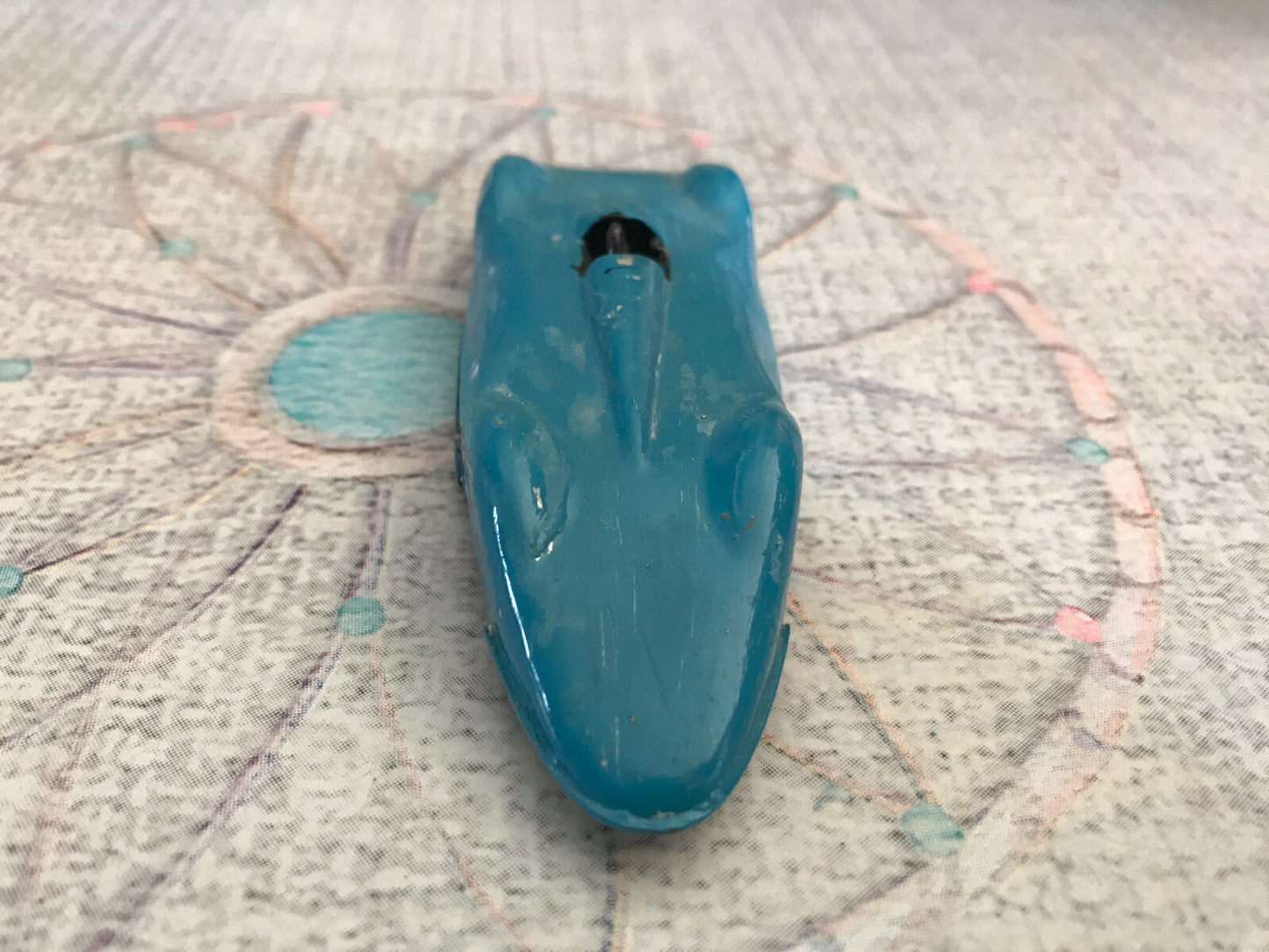 Ancienne Voiture Miniature Course Metal Tole Repeint 11,5cm Epave