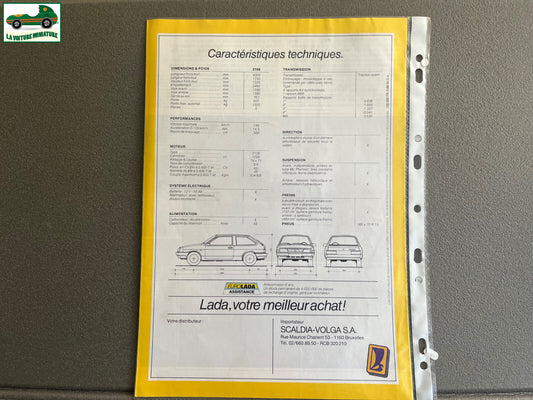 Ancien Dépliant Brochure Documentation Automobile Lada Samara