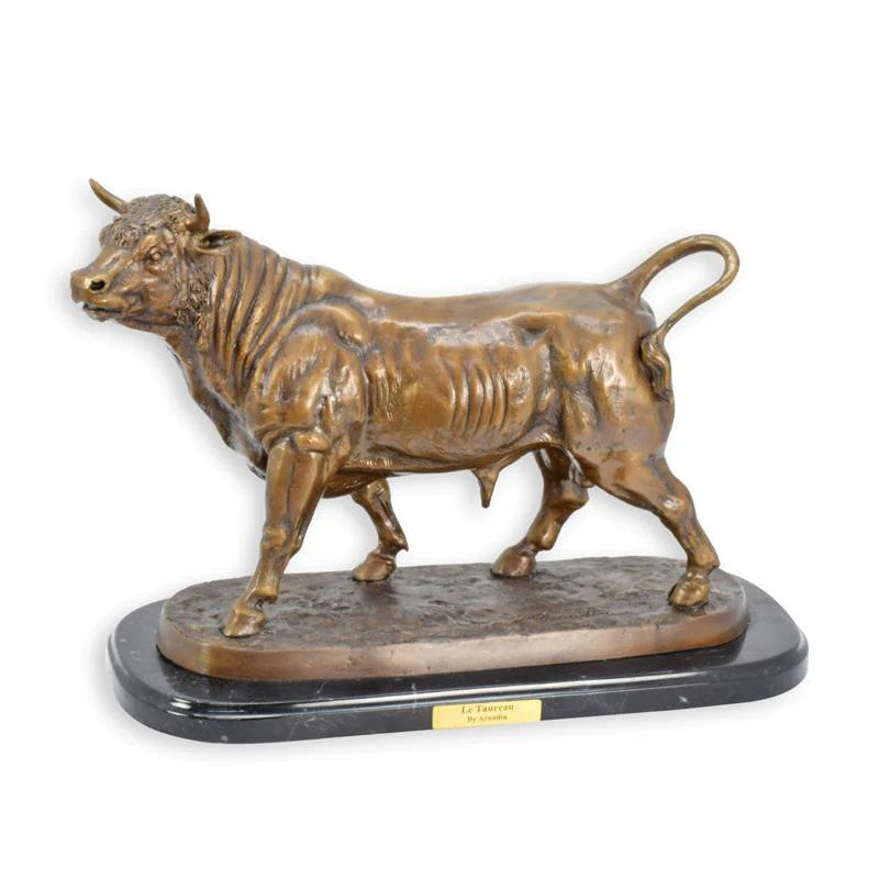 STATUE MODERNE SCULPTURE BRONZE TAUREAU