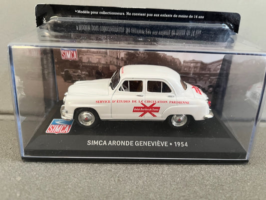 Voiture Miniature Simca Aronde Geneviève 1954 Altaya au 1/43