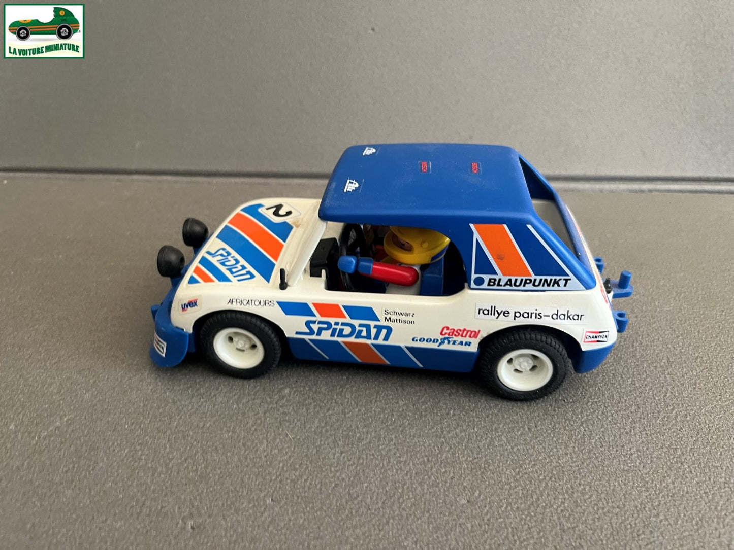 Ancienne Miniature Voiture Rallye Plastique Playmobil 3753 de 1976