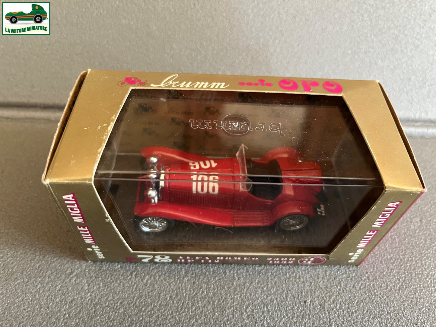 Voiture Miniature Alfa Romeo 2300 Mille Miglia 1932 Brumm au 1/43