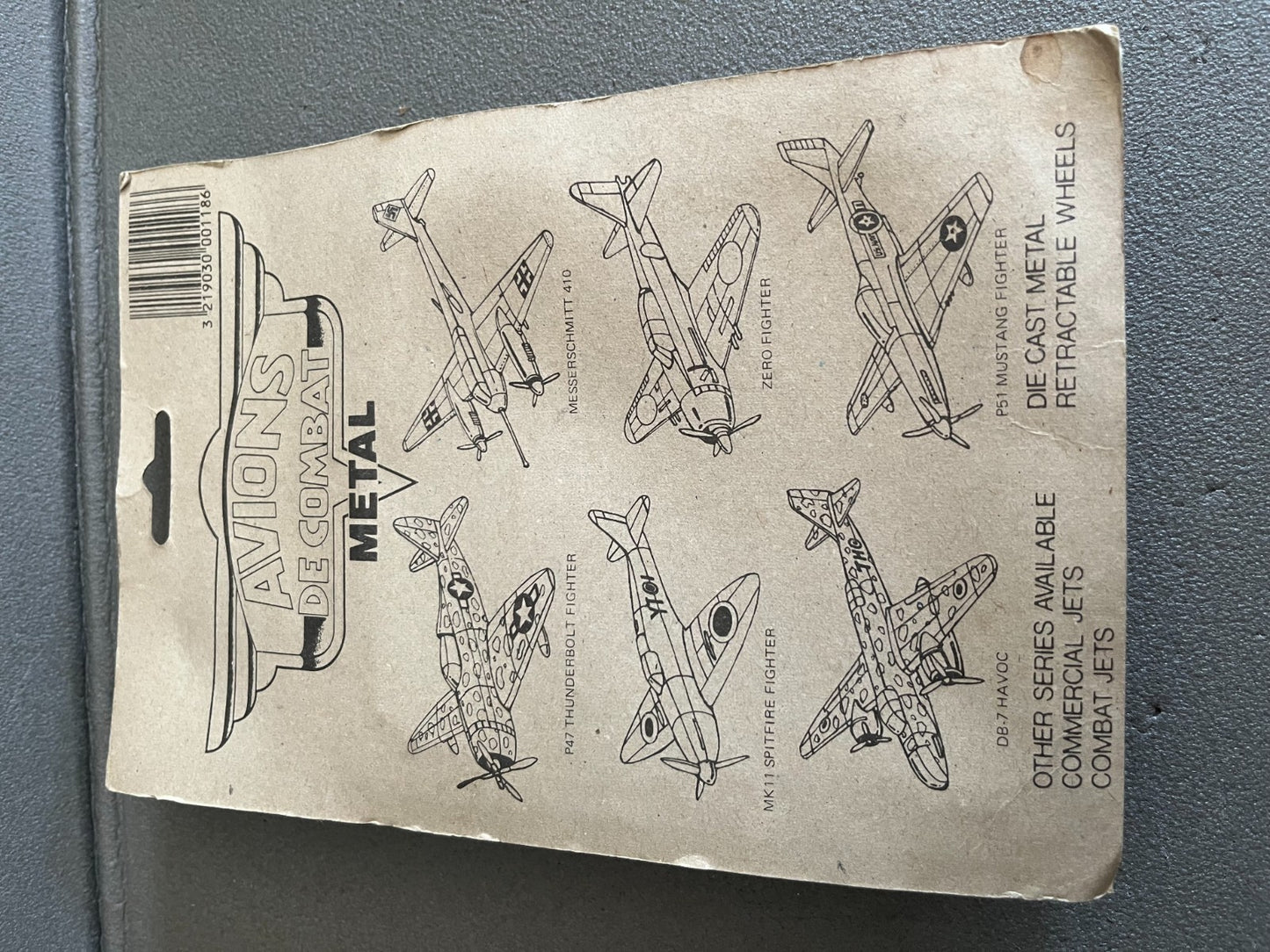 Ancien Avion miniature Militaire de Combat Métal Zero Fighter Pyragric REF 118