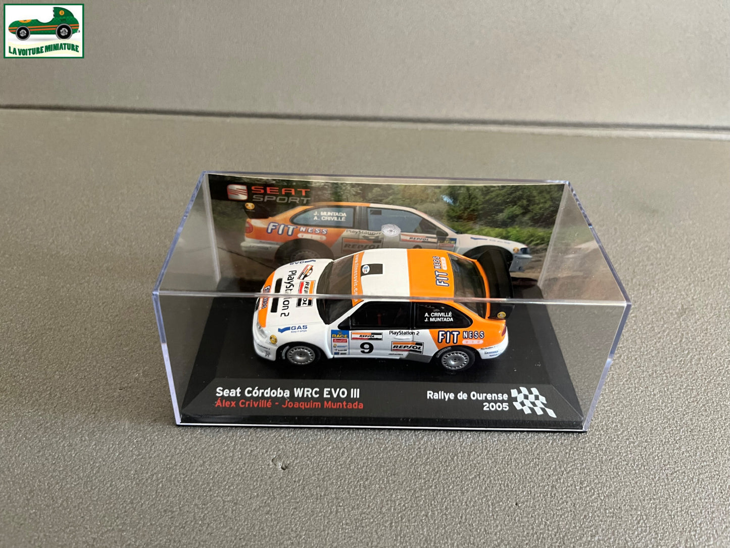 Voiture Miniature Seat Cordoba WRC EVO III Rallye de Ourense 2005 au 1/43