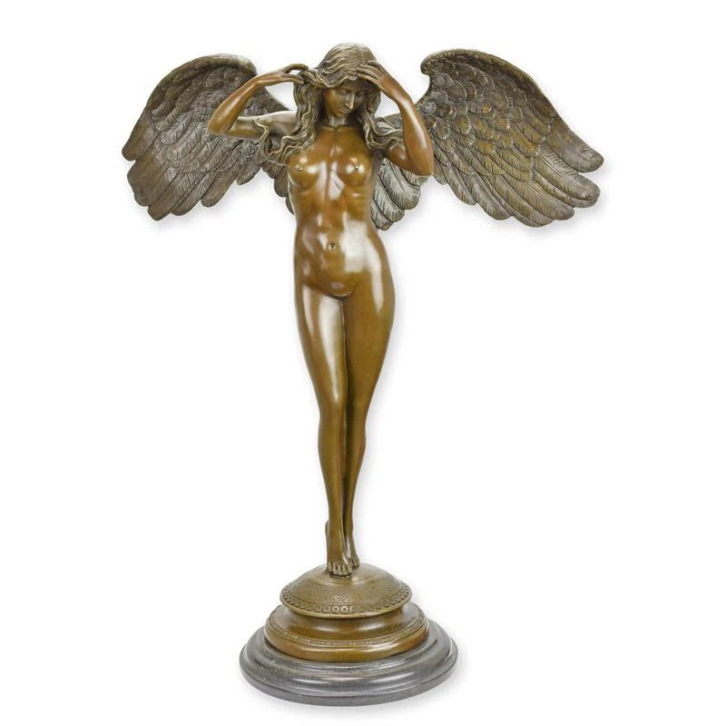 STATUE MODERNE SCULPTURE BRONZE INTITULÉE LA EROTIQUEIT DESCDANTE