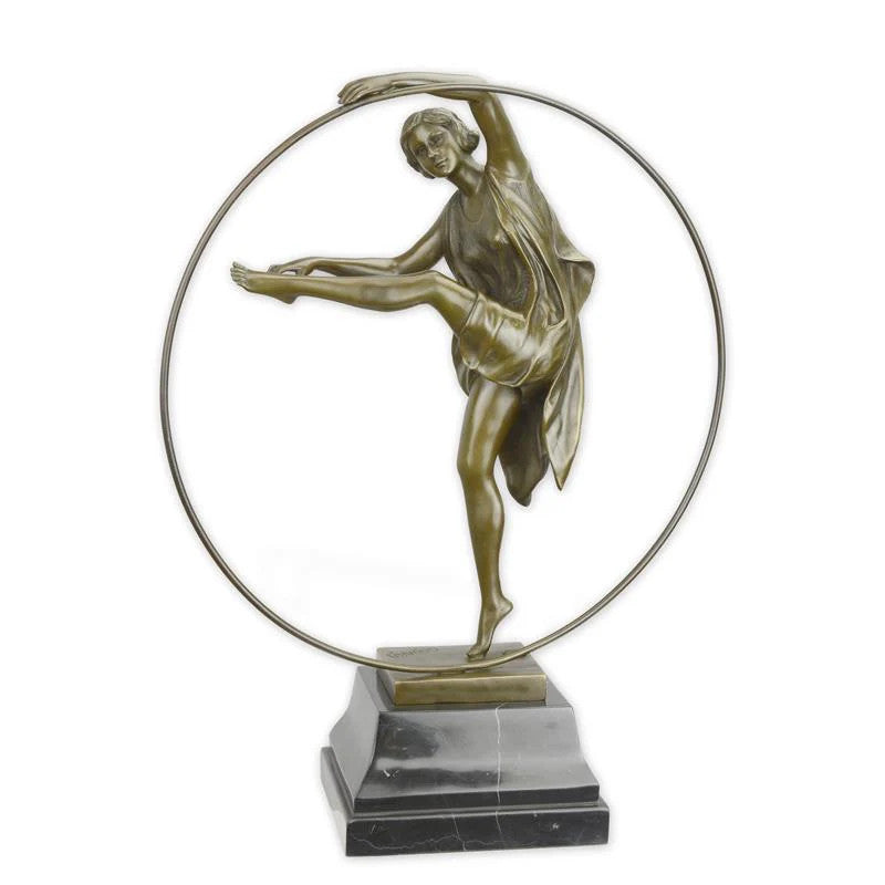 STATUE MODERNE SCULPTURE BRONZE DANSEUSE GÉORGINE