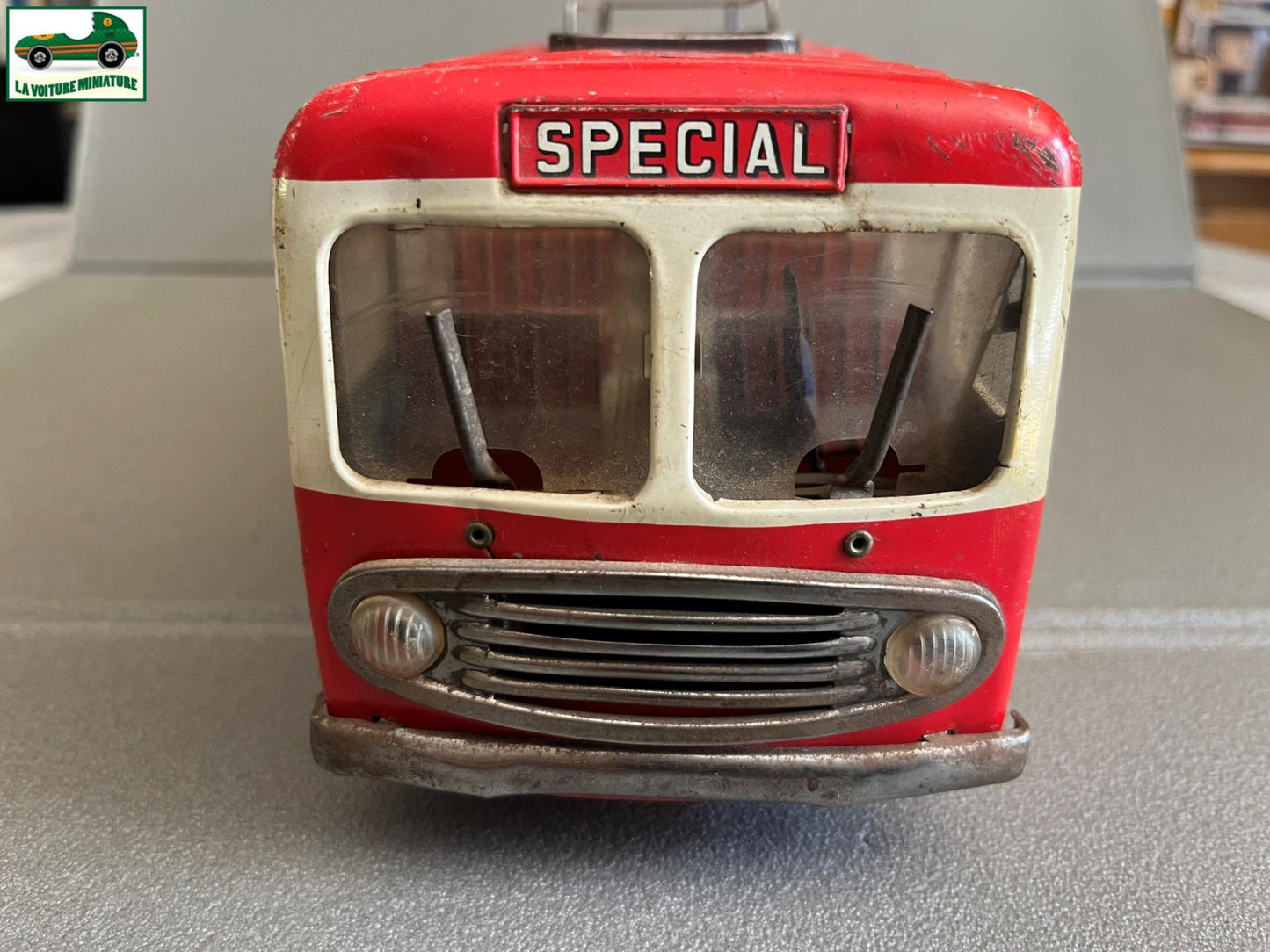 Jouet Ancien Bus Tôle Joustra autobus Setra Transeurope Vintage