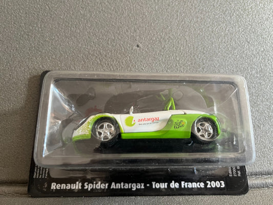 Voiture Miniature Renault Spider Antargaz 2003 Tour de France Vélo Norev 1/43