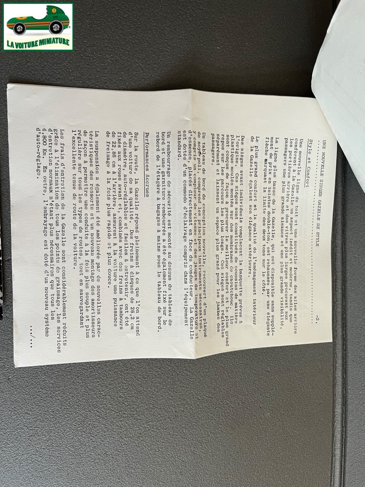 Ancien Documentation Automobile Communiqué Presse Rootes Motors Singer Photo
