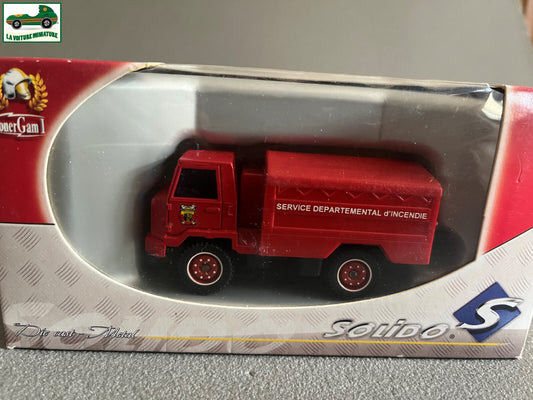 Voiture Miniature Camion 2162 Berliet 4x4 Tuyaux Pompiers Solido au 1/50