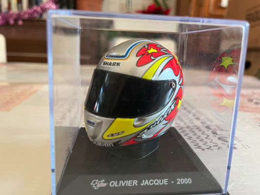 Casque Moto GP Olivier Jacque 2000 Altaya au 1/5