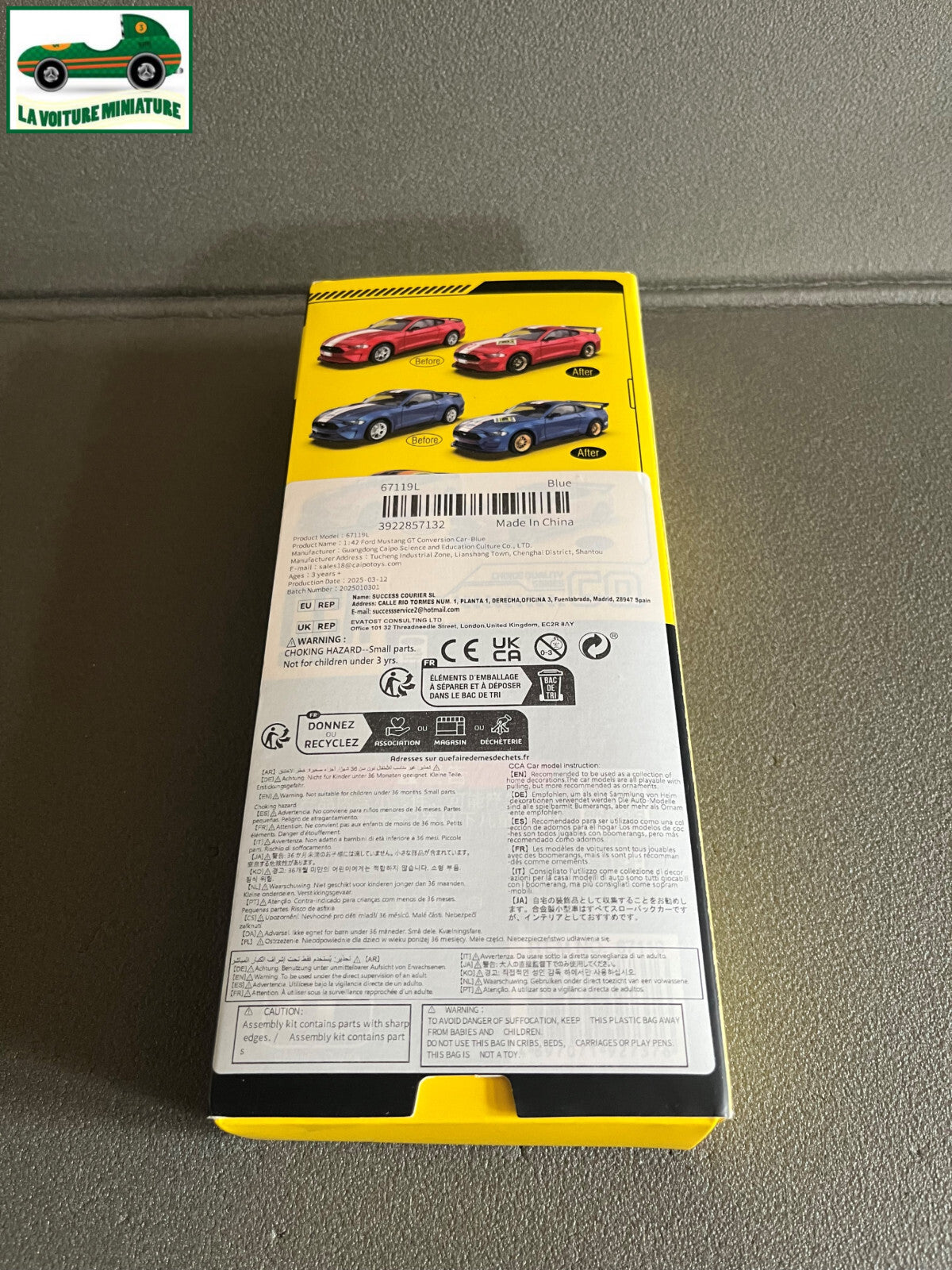 Voiture Miniature Ford Mustang GT 2018 Tuning CCA Cool Chic Auto 1/42 non 1/43