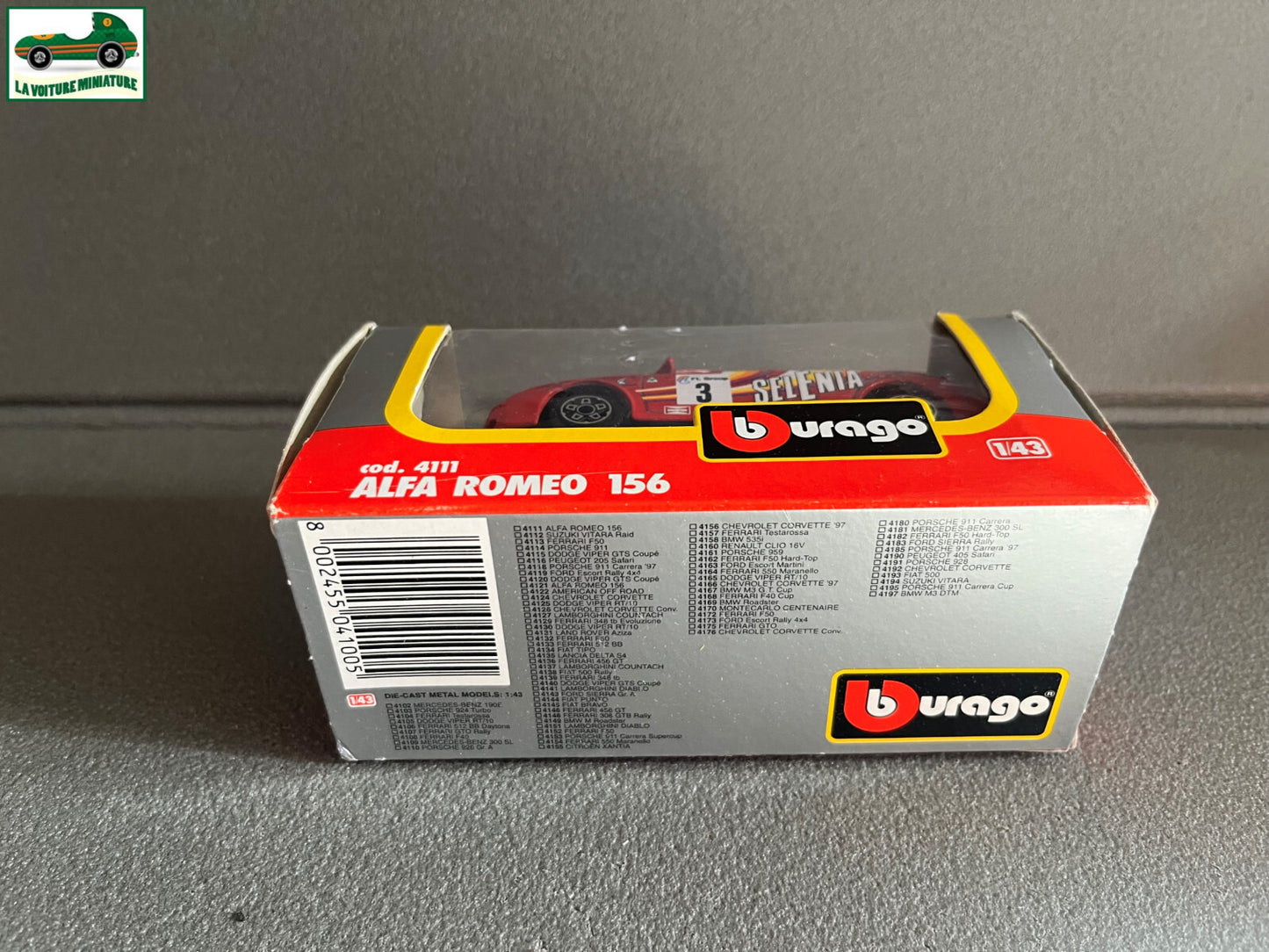 Voiture miniature Burago Alfa Romeo 156 cod 4111 au 1/43