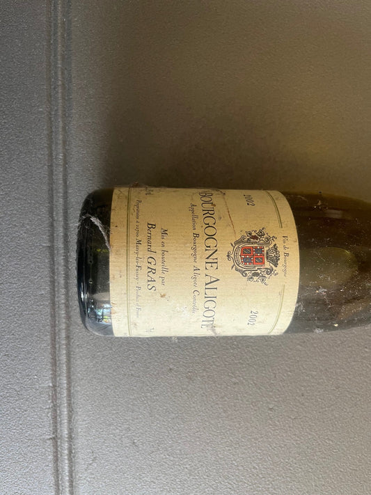 Ancienne Bouteille Vin Bourgogne Aligoté 2002 Bernard Gras Collection Perso