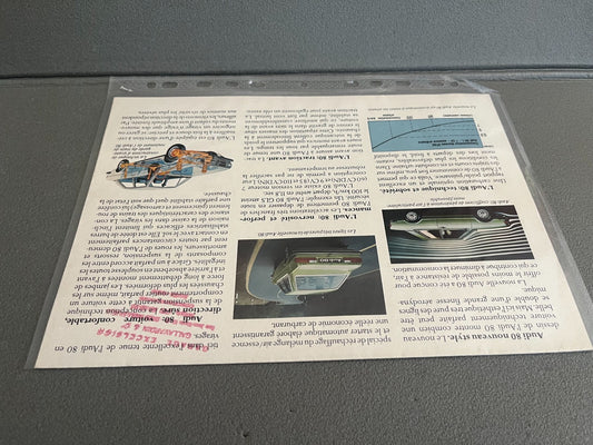 Ancien Dépliant Brochure Documentation Automobile Audi 80