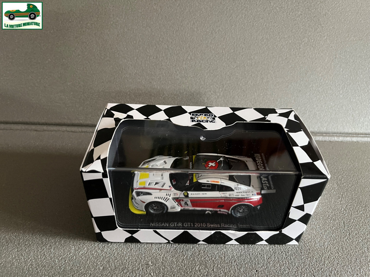 Voiture Miniature Nissan GT-R GT1 2010 Swiss Racing Team Ebbro 1/43