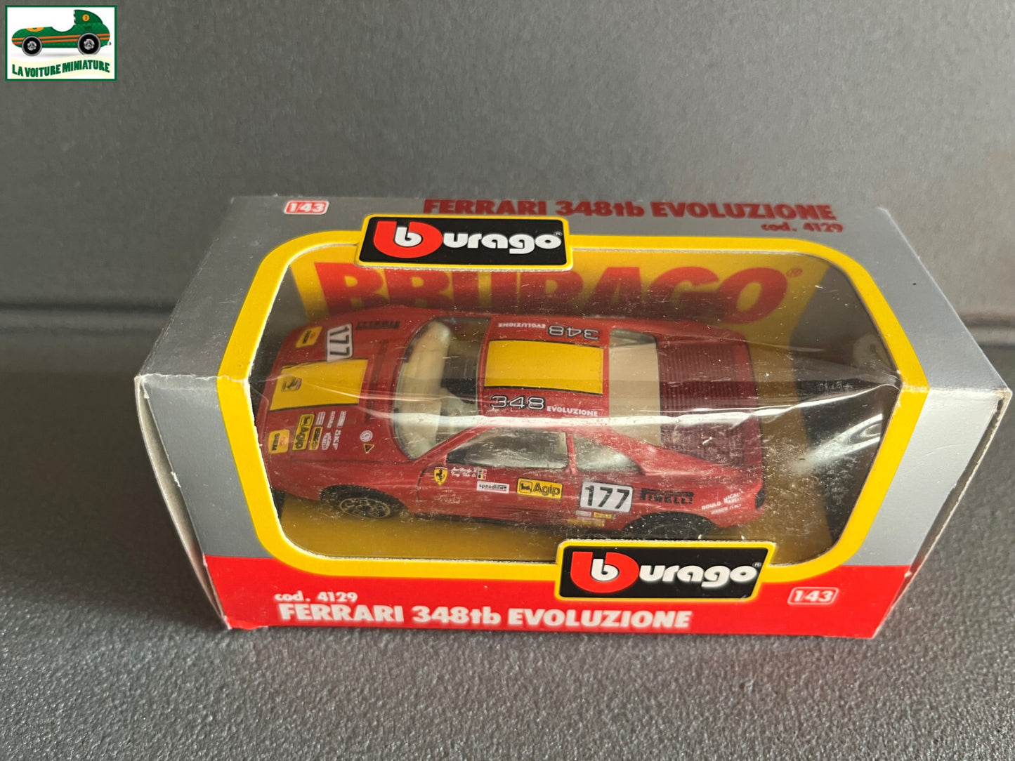Voiture miniature Collection Ferrari 348 tb Evoluzione tb cod 4129 Burago 1/43