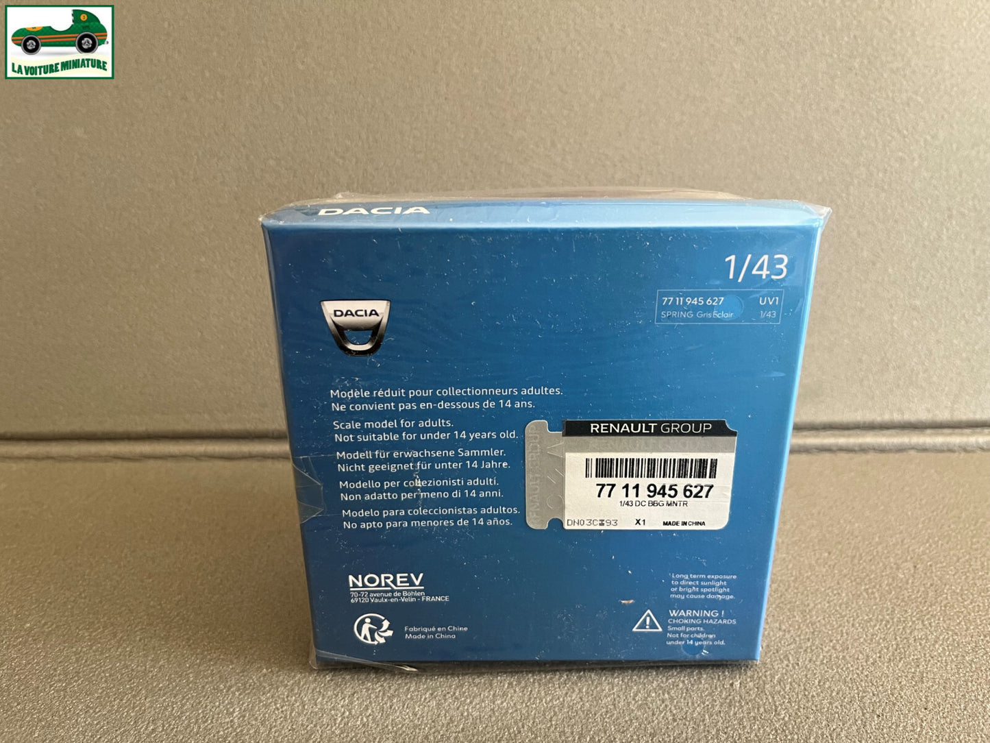 Voiture Miniature Dacia Spring Norev 1/43