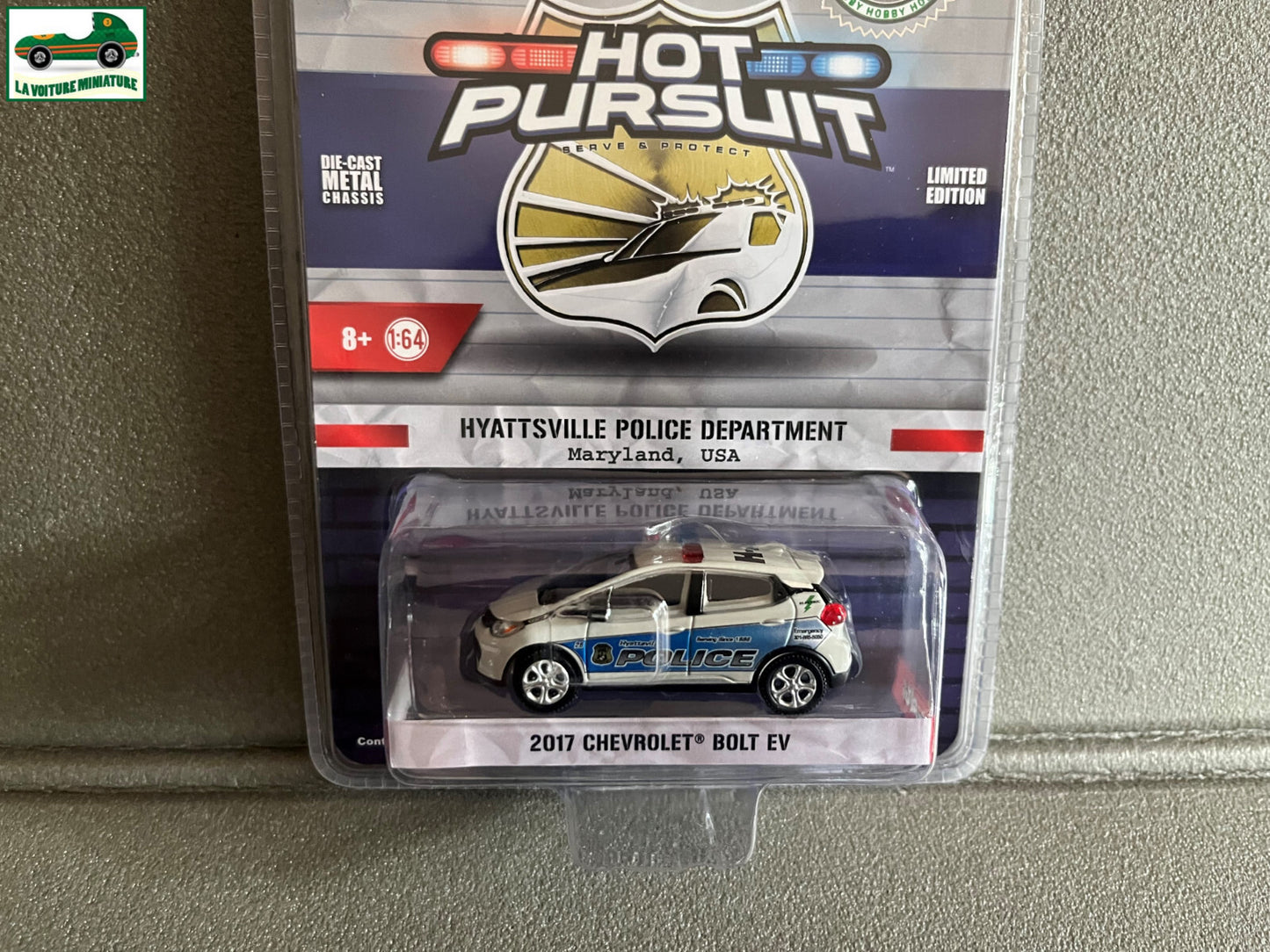 Voiture Miniature 2017 Chevrolet Bolt EV Police Greenlight au 1/64