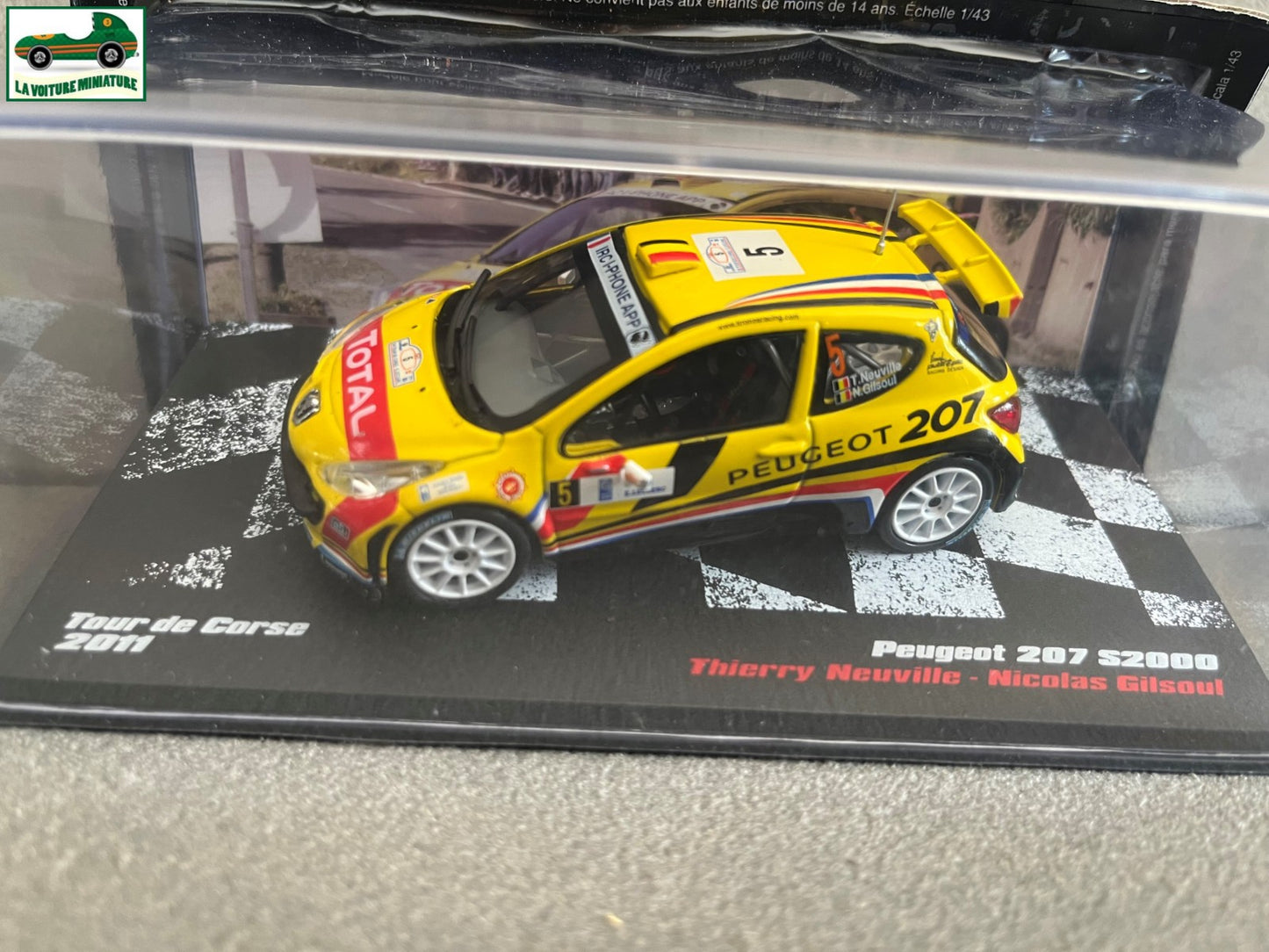 Voiture Miniature Peugeot 207 S2000 Tour de Corse 2011 Rallye Neuville au 1/43