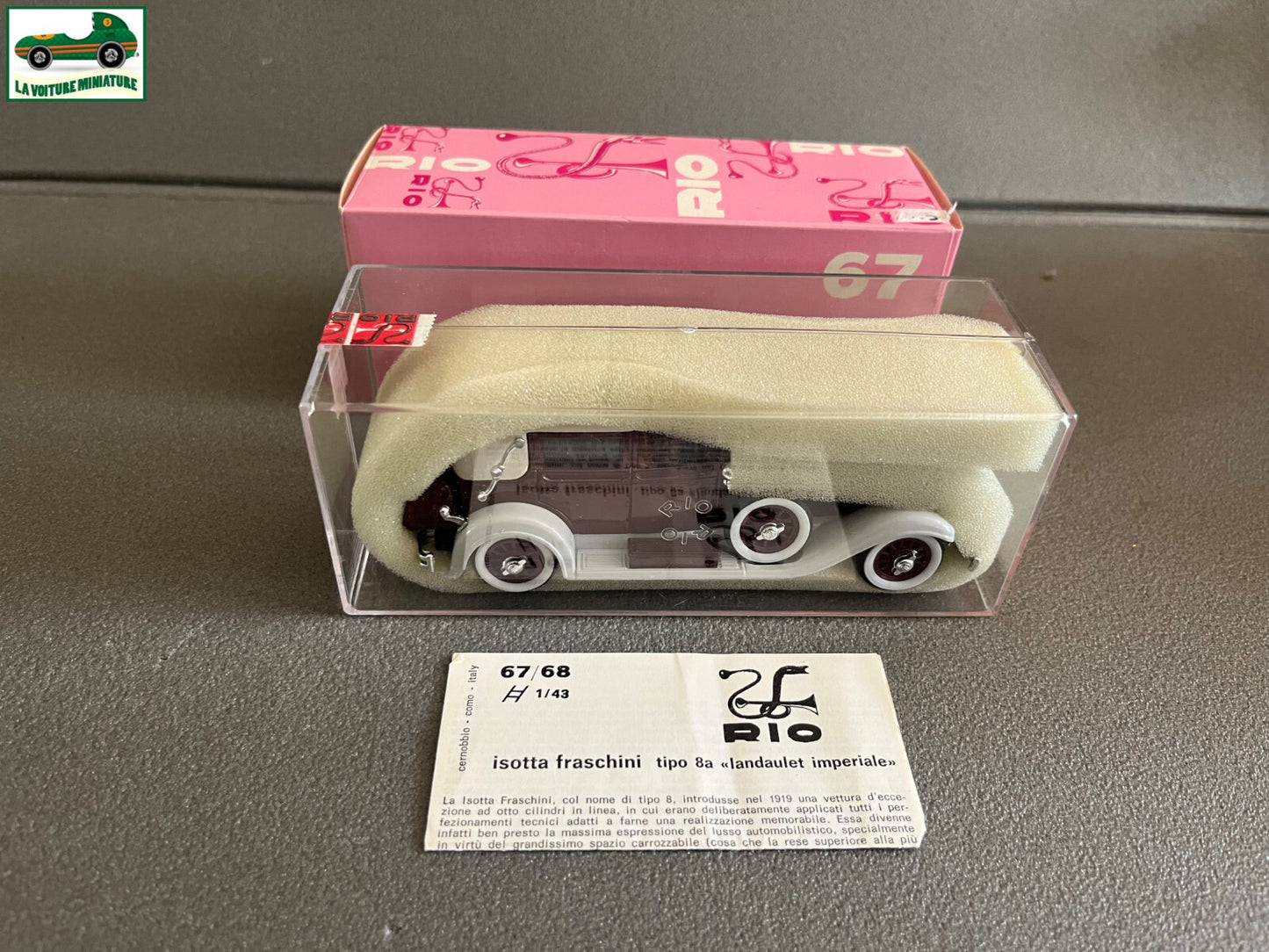 Voiture Miniature Rio Isotta Fraschini tipo 8a landaulet imperiale au 1/43