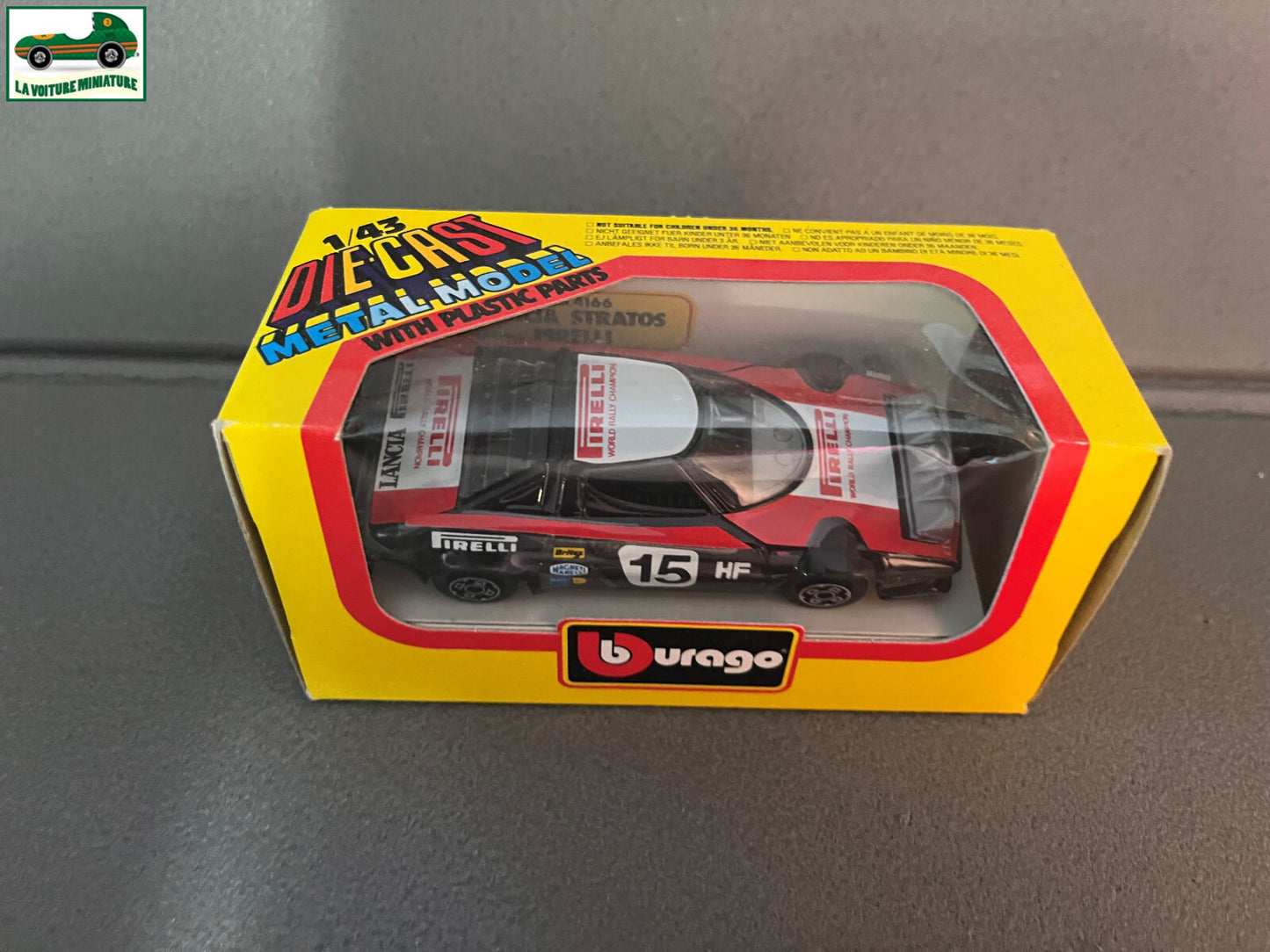 Voiture miniature Lancia Stratos Pirelli cod. 4166 Burago au 1/43