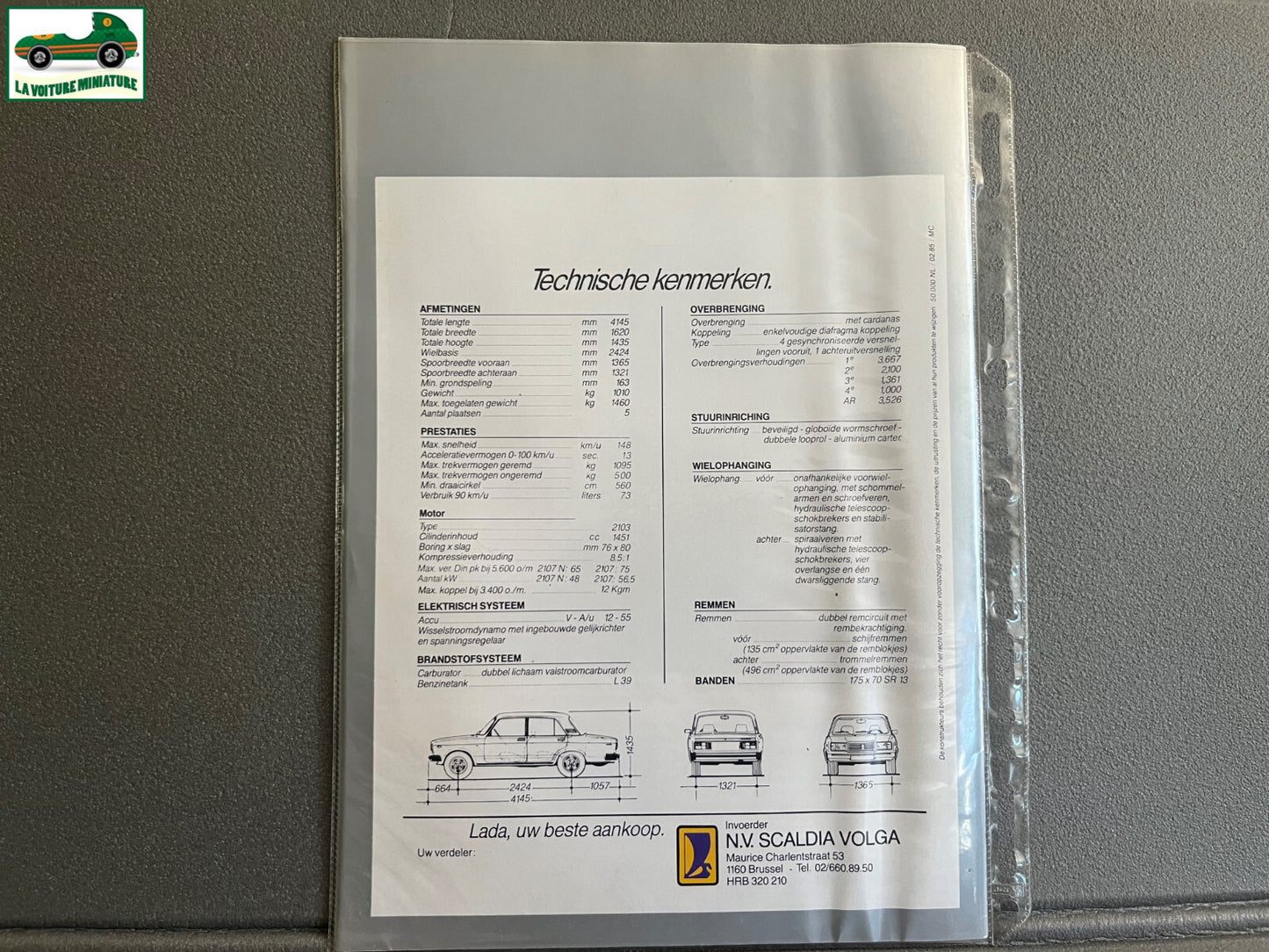 Ancien Dépliant Brochure Documentation Automobile Lada 2107