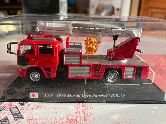 Voiture Miniature Camion Pompiers 1995 Morita Gyro Snorkel MSB 1/64 Delprado