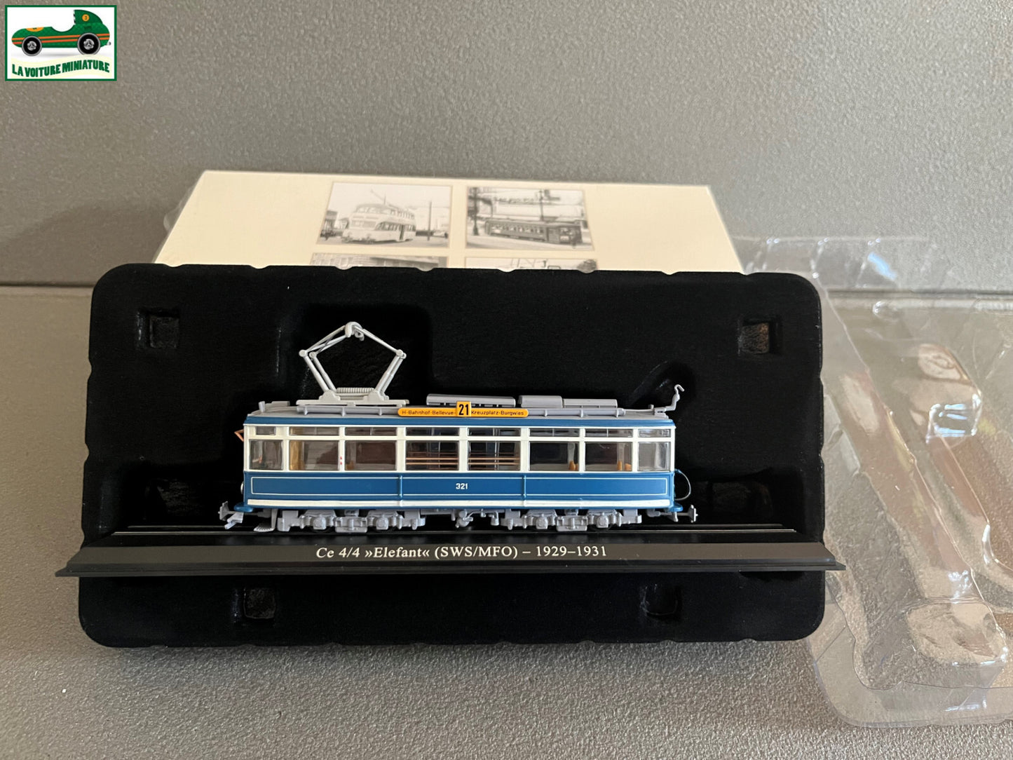 Voiture Miniature Tramway Ce 4/4 Elefant SWS/MFO 1929 1931 Ixo Atlas au 1/87