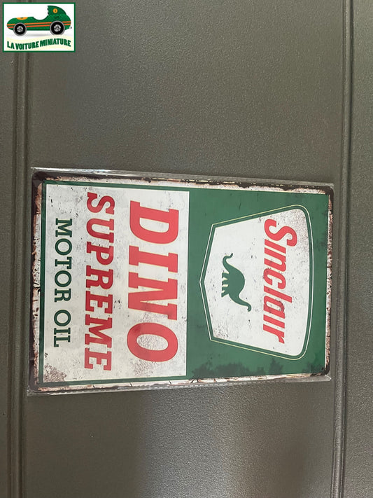 Plaque Métal Voiture Automobile Garage Huile Moteur Sinclair 20 x 30 cm