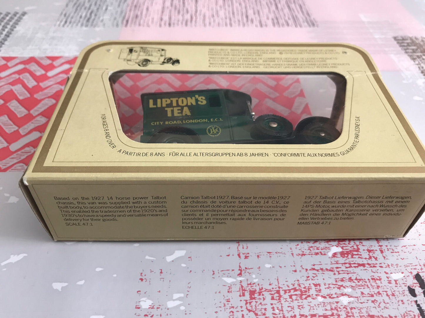 Voiture Miniature Tacot Publicitaire Matchbox Y-5 1927 Talbot Lipton's Tea 1/47