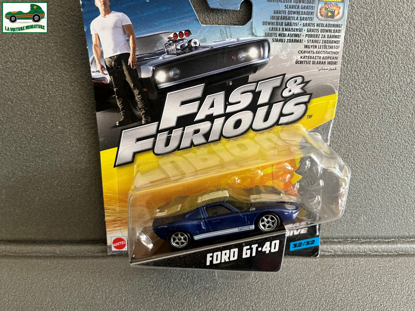 Voiture miniature Ford GT-40 Fast & Furious Mattel 1/55