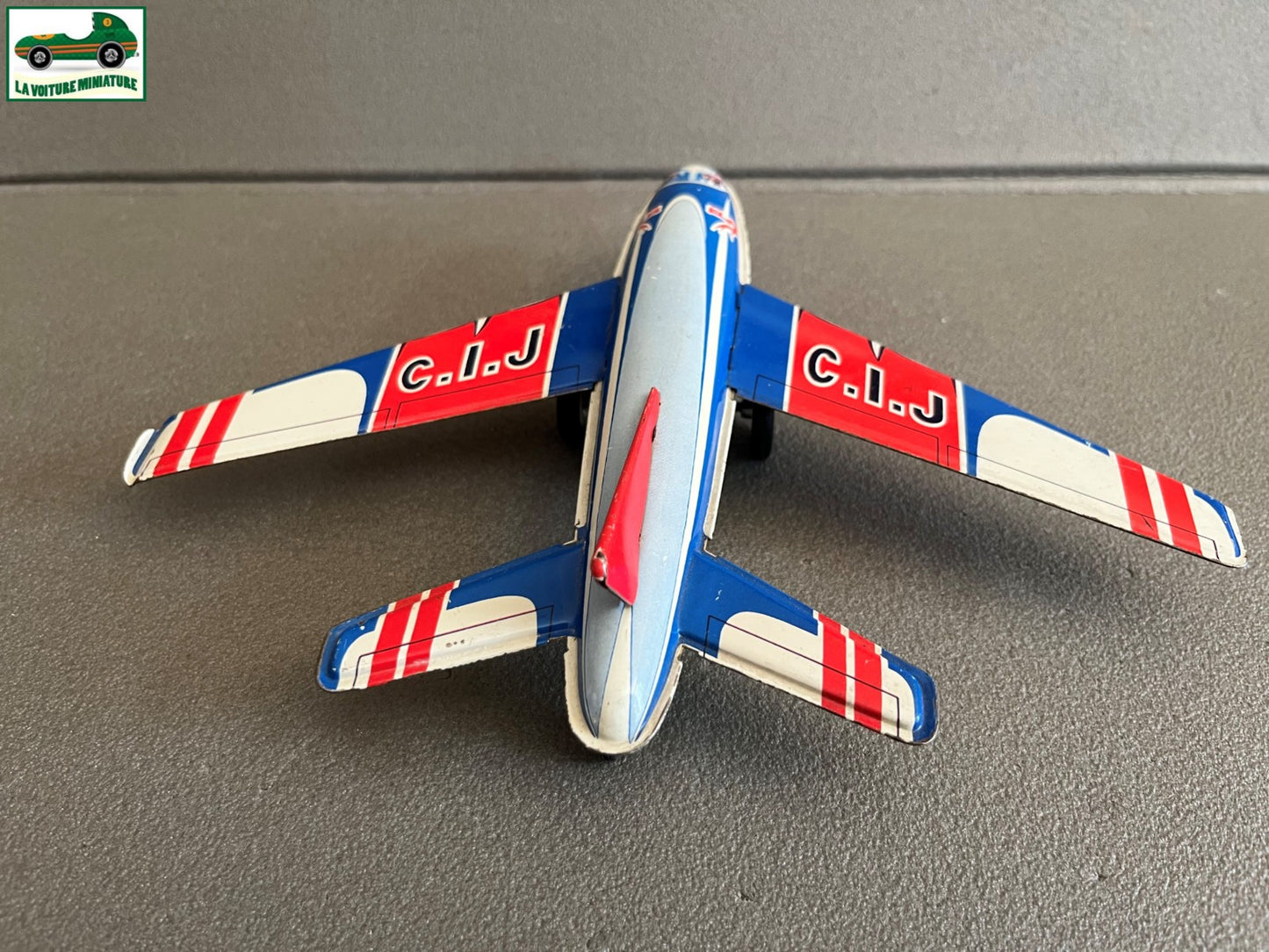 Jouet Ancien Tôle Avion CIJ Friction France Vintage